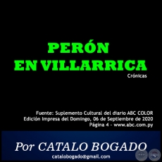 PERÓN EN VILLARRICA - Por CATALO BOGADO - Domingo, 06 de Septiembre de 2020